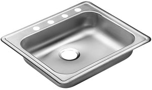 25 in. Drop-in Stainless Steel Single Bowl Kitchen Sink