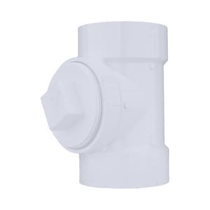 4 Pvc Dwv Co Tee W/Plug
