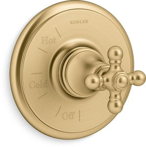 Single Handle Pressure Balancing Valve Trim in Vibrant® Brushed Moderne Brass