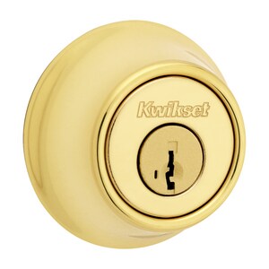 665 Deadbolt Keyed Both Sides with SmartKey Security in Polished Brass