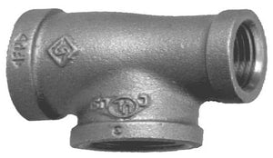 1-1/2X1/2X1-1/2 Blk Mi 150# Tee