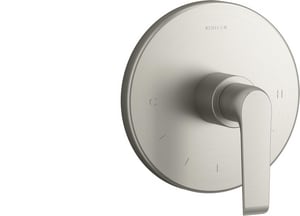Single Handle Thermostatic Valve Trim in Vibrant® Brushed Nickel