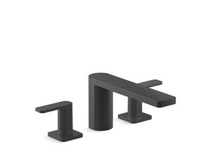 Two Handle Roman Tub Faucet in Matte Black