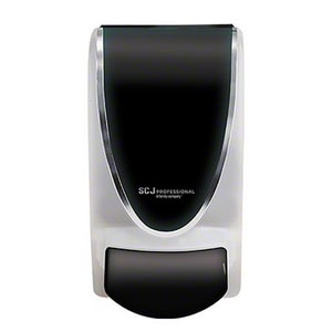 1 L Transparent Curve Soap Dispenser in Black and Polished Chrome (Case of 15)
