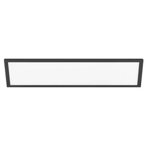 1 x 12-1/10 in. 50W 1-Light LED Contemporary Flush Mount Ceiling Fixture in Matte Black