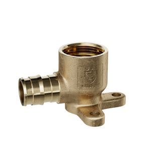 1/2 in. F1960 x FIPS 90 Degree Brass Straight, Drop Ear, Elbow