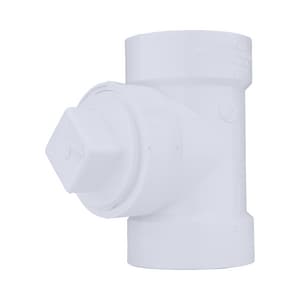 2 Pvc Dwv Co Tee W/Plug