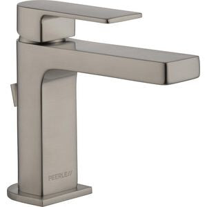 Single Handle Monoblock Bathroom Sink Faucet in Brushed Nickel