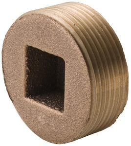 Lf 1-1/4 Brs Cored Plug