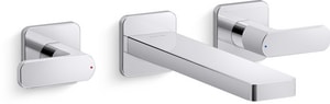Two Handle Wall Mount Filler in Polished Chrome (Trim Only)