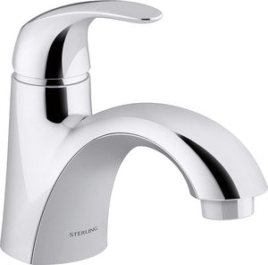 Single Handle Monoblock Bathroom Sink Faucet in Polished Chrome