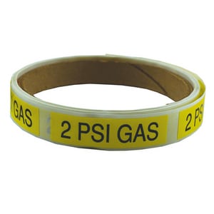 100 in. Gas Line Marking Labels in White