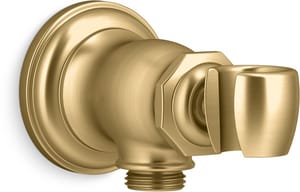 Hand Shower Holder in Vibrant Brushed Moderne Brass