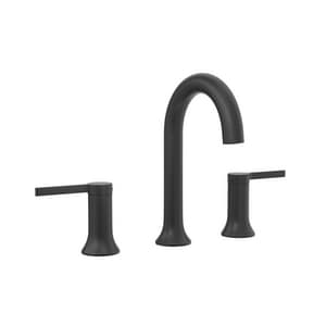 Two Handle Widespread Bathroom Sink Faucet in Matte Black