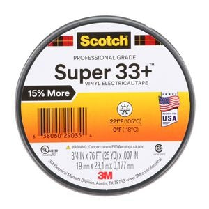 3/4X76 Super 33 Vinyl Elec Tape