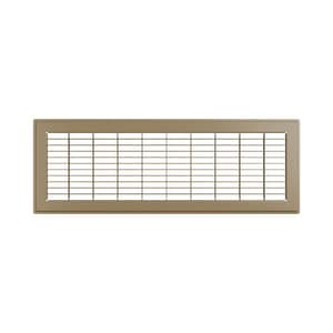 6 x 20 in. Residential 1-way Return Grille in Brown Steel