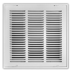 14 x 14 in. Residential Return Grille White Steel