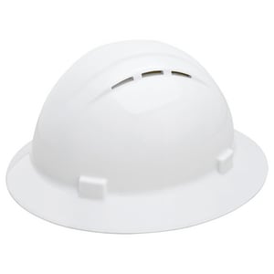 Full Brim Vented Rat Hard Hat Wh