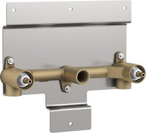 1/2 in. NPT Wall Mount Two Handle Lavatory Faucet Valve