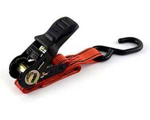 6Ftx1 Red. Rat Tie Dwn W/ Hook 2Pk