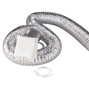 8 Ft Dryer Vent Kit W/ Whit Hood
