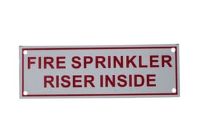6 x 2 in. Riser Inside Fire Sprinkler Sign