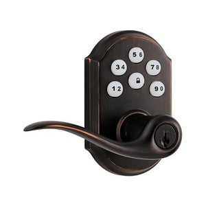 Residential Smartode Electronic Lever with SmartKey Security in Venetian Bronze