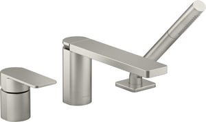 Single Handle Roman Tub Faucet with Handshower in Vibrant® Brushed Nickel