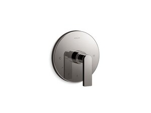 Single Handle Thermostatic Valve Trim in Vibrant® Titanium