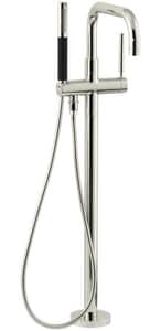 Single Handle Lever Floor Mount Filler in Vibrant® Polished Nickel