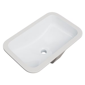 20-7/16 in. Undermount Rectangular Vitreous China Bathroom Sink in White