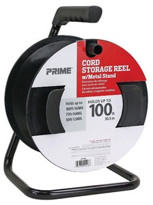 Black Cord Storage Whl W/ Mtl Stand