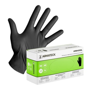 XL Size 6 mil Nitrile Disposable Gloves in Black (Box of 100)