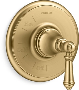 Single Handle Pressure Balancing Valve Trim in Vibrant® Brushed Moderne Brass