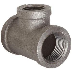 1X1/2X1/2 Blk Mi 150# Tee