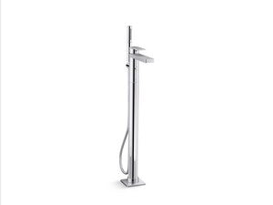 Single Handle Floor Mount Filler in Polished Chrome (Trim Only)