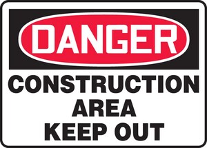 7X10 Plas Sign Dngr Const Area
