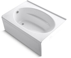 60 in. x 42 in. Soaker Alcove Bathtub with Left Drain in White
