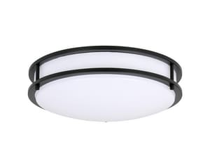14 in. LED Round Saturn Ceiling Fixture in Matte Black