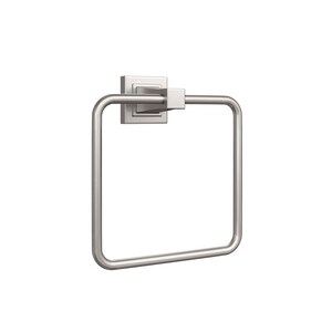 Rectangular Closed Towel Ring in Brushed Nickel