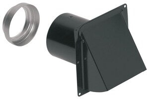 Wall Cap F/ 3 & 4 Rnd Duct Blac