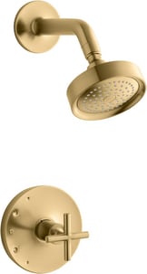 One Handle Single Function Shower Faucet in Vibrant® Brushed Moderne Brass (Trim Only)