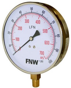 Lfn 4-1/2 Pres Ga Brs 0 - 200 1/4Lm