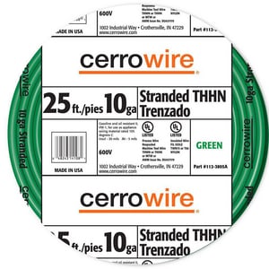 10Ga Strnd Cop Thhn Wire Gree 500