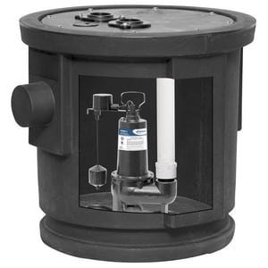 1/2 HP 120V Cast Iron Vertical Sewage Pump System