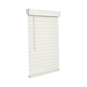 63X48 2 Faux Wood Crdl Blind White