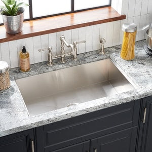 33 x 22 in. 4-Hole Single Bowl Dual Mount Kitchen Sink in Stainless Steel