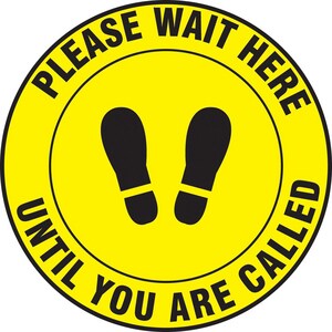 Please Wait Here Sign