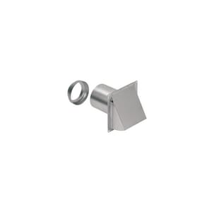 Wall Cap F/ 3 & 4 Rnd Duct Alum