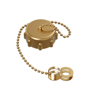 3/4 Brs Hose Cap W 12 Chain Wshr